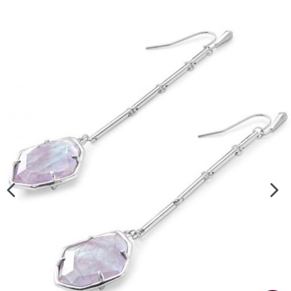 Charmian Gold Drop Earring (Amethyst) - Picture 3 of 8